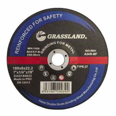 Dischi di rettifica metallici da 7 " x 1/4 " x 7/8 " con abrasivo di allumina monocristallino fuso per tagli rapidi e puliti