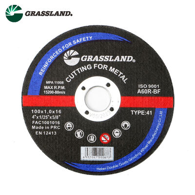 GRASSLAND 4 "Metal Cutting Discs 100mm X 1mm X 16mm for Contaminant-Free Cutting of Stainless Steel