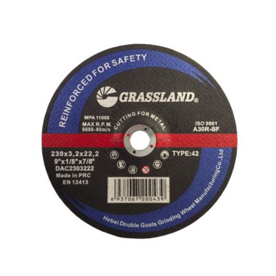 Dischi da taglio in acciaio inox 9" 230mm X 3.2mm X 22.2mm per smerigliatrici angolari, conformi a EN 12413