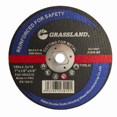 GRASSLAND Dischi di macinazione inossidabile da 7 pollici con alluminio monocristallino fuso 180 mm x 3,2 mm x 16 mm