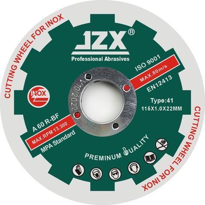 T41 115X1.2X22mm disco di taglio di Inox di spessore di 1mm di 4,5"