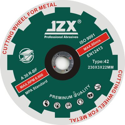 Lama abrasiva per il taglio di metalli di T42 230x3x22.23mm/9x1/8x7/8»