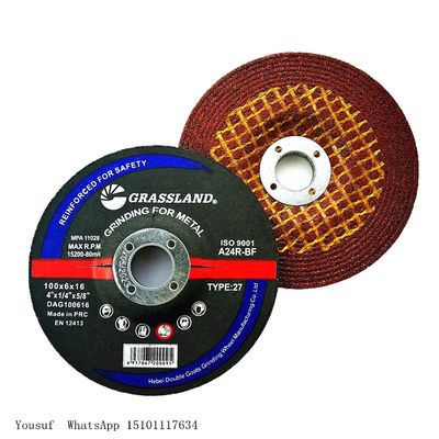 acciai del metallo 80m/S mola dell'abrasivo di 4&quot; di 100 x di 6 x di 16mm per la smerigliatrice di angolo