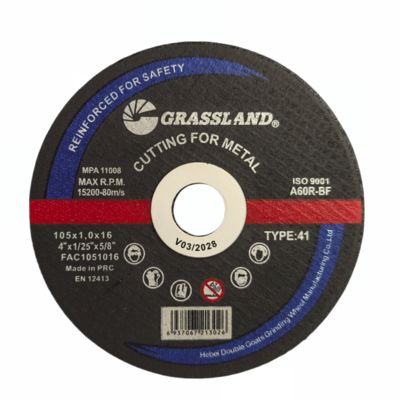 Dischi per la rettifica dei metalli da 105 X 1 X 16 MM con maglie di fibre di vetro a più livelli e materiale legato a resina