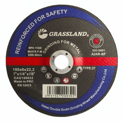 GRASSLAND Dischi di taglio in metallo abrasivo a resina da 7 pollici per macchine da triturazione angolare in acciaio inossidabile 180 x 6 x 22.2